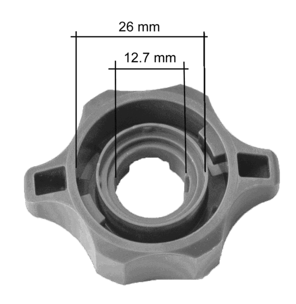 Rundloch Bajonett-Mutter für Zungendüse FT 140-06, inkl. Dichtung – Bild 2