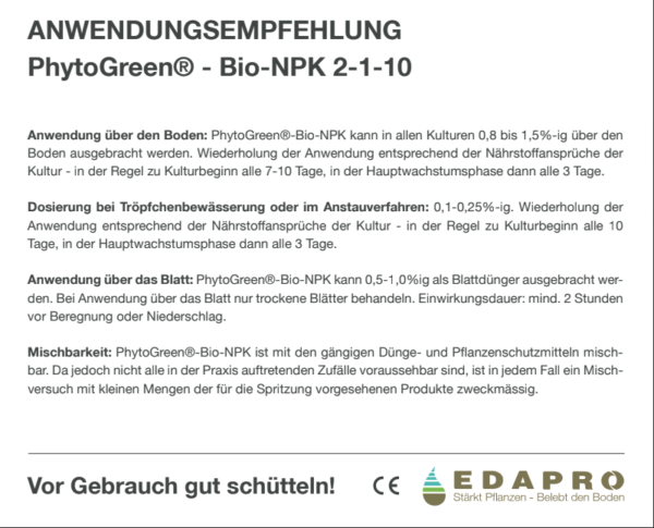 PhytoGreen® – Bio-NPK 2-1-10 – Bild 3