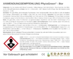 PhytoGreen Bor – label, back
